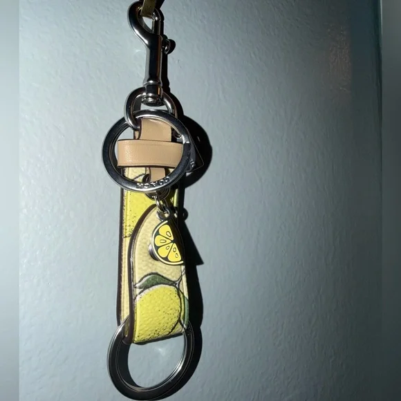 Coach Trigger Snap Bag Charm With Lemon Print - Picture 6 of 6